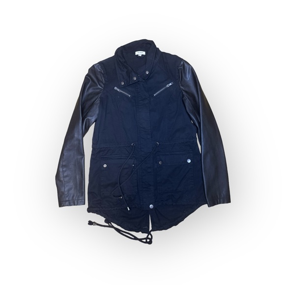 Macy’s Poetic Justice Women's Vegan Leather Anorak Jacket - Sz. Small - Picture 2 of 5